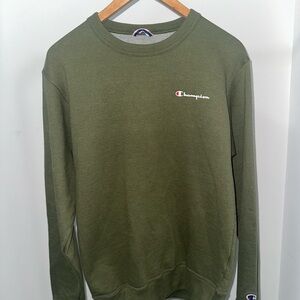 Champion Olive Green Crewneck Sweatshirt